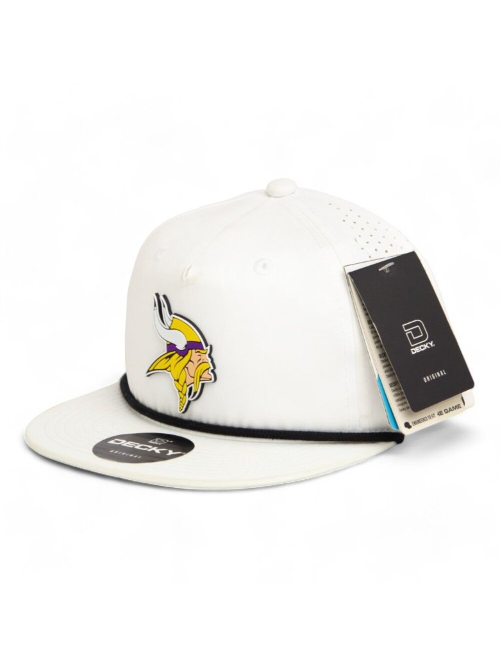 Minnesota Vikings 3D Perforated Rope Hat- White/ Black